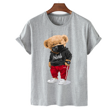 將圖片載入圖庫檢視器 Bear Print Men&#39;s Cotton T Shirt
