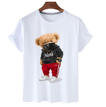 将图片加载到图库查看器，Bear Print Men&#39;s Cotton T Shirt
