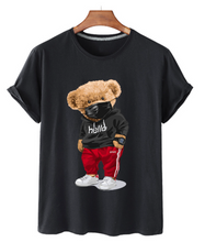 將圖片載入圖庫檢視器 Bear Print Men&#39;s Cotton T Shirt
