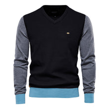 Load image into Gallery viewer, Spliced Cotton Men&#39;s Sweater
