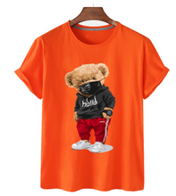 将图片加载到图库查看器，Bear Print Men&#39;s Cotton T Shirt
