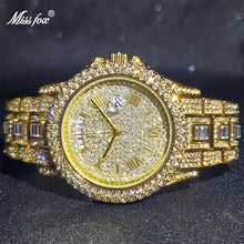 将图片加载到图库查看器，Masculino Diamond Quartz Watches
