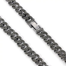 Load image into Gallery viewer, Black Iced Out Chain and Bracelet Set
