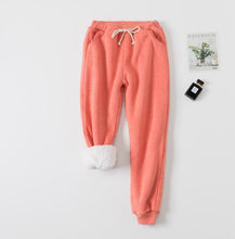 将图片加载到图库查看器，Winter Women Long Trousers Warm Thick Lamb Cashmere Harem Pants
