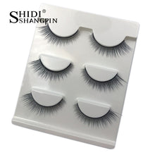 Load image into Gallery viewer, 3 Pairs Natural False Eyelashes Eyelash Extension Full Strip Lash Makeup Tool Maquillage Cilia Cilios Eye Lashes Faux Cilios
