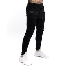 将图片加载到图库查看器，New Mens Jogger Zip pocket Sweatpants Man Gyms Workout Fitness Cotton Trousers Male Casual Fashion Skinny Track Pants Winter
