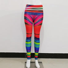 将图片加载到图库查看器，Sexy Women&#39;s Leggings Stretchy High Waist Printing Butt Lift Pants Hip Push up Workout Stretch Trousers Fitness Pants
