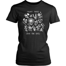 Load image into Gallery viewer, Plant These T-Shirt Women Floral Print Tee Save The Bees Yellow Tops Plant More Trees Tumblr Tops
