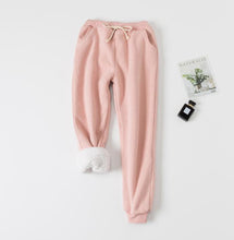 Load image into Gallery viewer, Winter Women Long Trousers Warm Thick Lamb Cashmere Harem Pants
