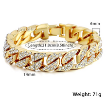 將圖片載入圖庫檢視器 Miami Curb Cuban Chain Bracelet For Men Gold
