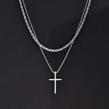 將圖片載入圖庫檢視器 Vnox Mens Cross Necklaces
