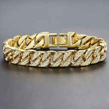 Load image into Gallery viewer, Miami Curb Cuban Chain Bracelet For Men Gold
