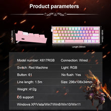 将图片加载到图库查看器，Mechanical Gaming K617 Wired Keyboard
