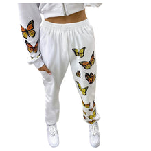 将图片加载到图库查看器，Butterfly Print High Waist Joggers Women Plus Size Baggy Pants Women Streetwear Oversized Trousers Harajuku Women Sweatpants
