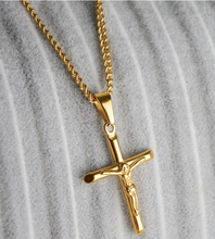 Load image into Gallery viewer, Gold Plated Cross Necklace
