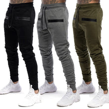 將圖片載入圖庫檢視器 New Mens Jogger Zip pocket Sweatpants Man Gyms Workout Fitness Cotton Trousers Male Casual Fashion Skinny Track Pants Winter
