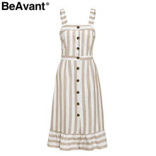 将图片加载到图库查看器，Striped Cotton Sundress
