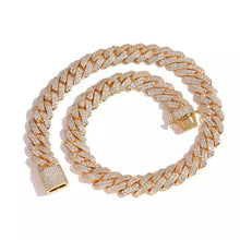 将图片加载到图库查看器，Gold Plated Iced Out Chain for Men and Women Cuban Chain Necklace
