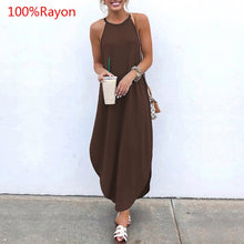 將圖片載入圖庫檢視器 Sexy Sleeveless Summer Long Dresses
