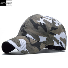 Load image into Gallery viewer, [NORTHWOOD] Snow Camo Baseball Cap Men Tactical Cap Camouflage Snapback Hat For Men High Quality Bone Masculino Dad Hat Trucker
