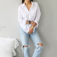 將圖片載入圖庫檢視器 Women White Shirt Female Blouse Tops
