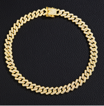 将图片加载到图库查看器，Gold Plated Iced Out Chain for Men and Women Cuban Chain Necklace
