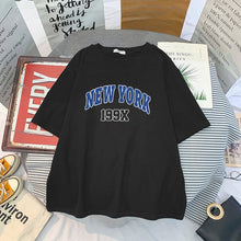 将图片加载到图库查看器，2023 New Womens T-Shirts New York Fashion Short Sleeve T-Shirt USA Letter Print Graphic Tee Shirts Summer Casual Clothes Tops
