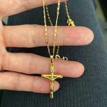 Load image into Gallery viewer, Gold Plated Cross Necklace
