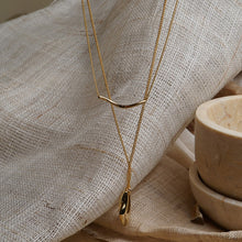 将图片加载到图库查看器，Set Waterdrop Irregular Necklaces
