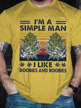 將圖片載入圖庫檢視器 I&#39;m A Simple Man Printed T-Shirt
