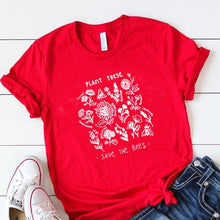 Load image into Gallery viewer, Plant These T-Shirt Women Floral Print Tee Save The Bees Yellow Tops Plant More Trees Tumblr Tops
