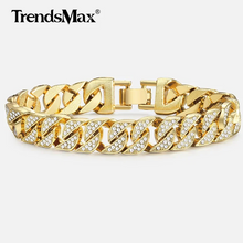 将图片加载到图库查看器，Miami Curb Cuban Chain Bracelet For Men Gold
